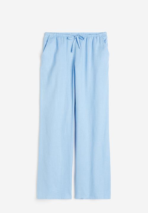 H&M - Wide trousers - light blue 