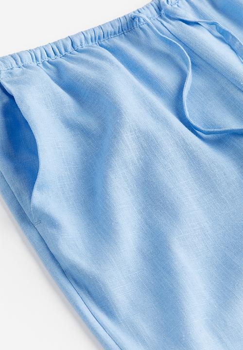 H&M - Wide trousers - light blue 