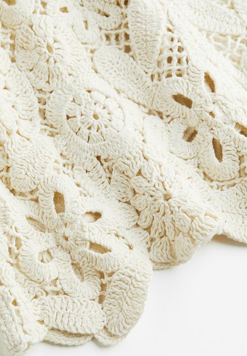 H&M - Crochet-look jumper - cream 