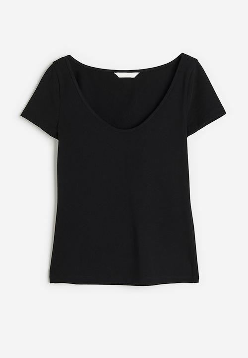 H&M - Fitted t-shirt - black