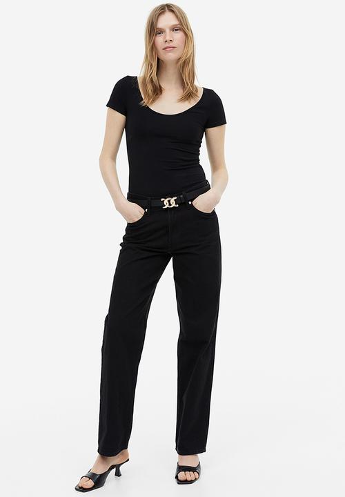 H&M - Fitted t-shirt - black