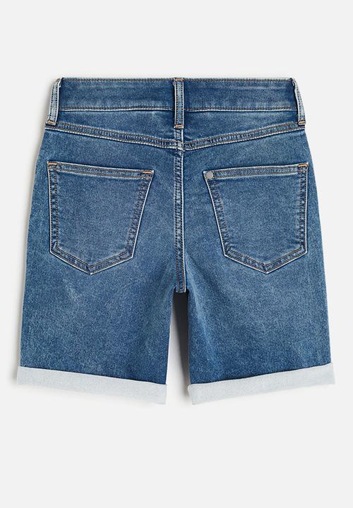 H&M - Super soft slim fit shorts - denim blue