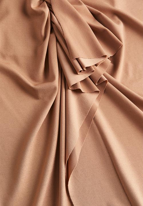 H&M - Gusset-panel jersey skirt - dark beige 