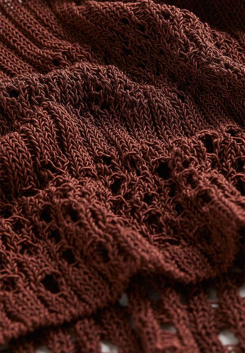 H&M - Pointelle-knit vest top - brown