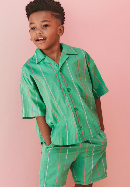 H&M - 2-Piece cotton set - green striped
