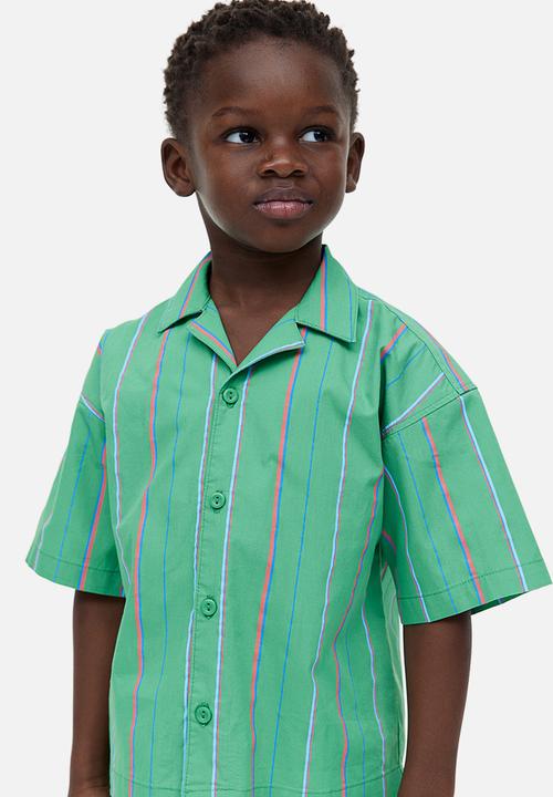 H&M - 2-Piece cotton set - green striped