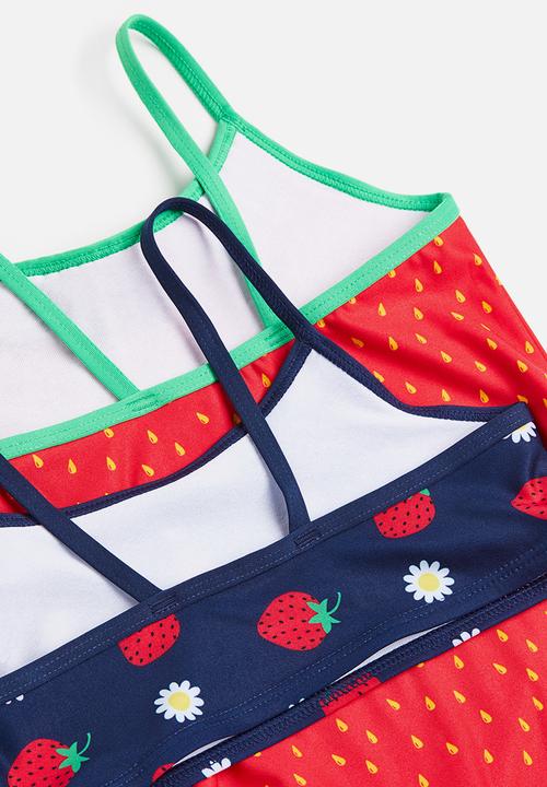 H&M - Patterned swim set - red patterned