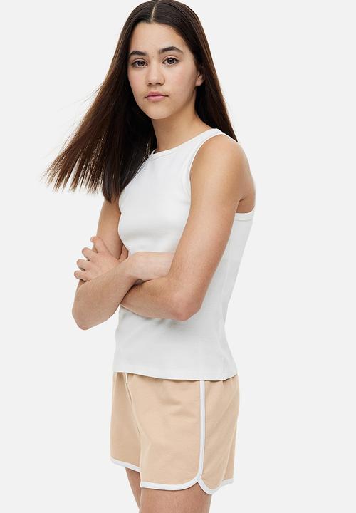 H&M - Cotton sweatshorts - light beige