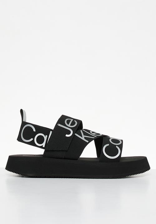 Calvin Klein - Prefersato sandal webb - black/reflective silver