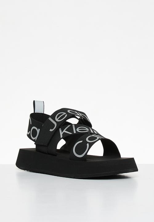 Calvin Klein - Prefersato sandal webb - black/reflective silver