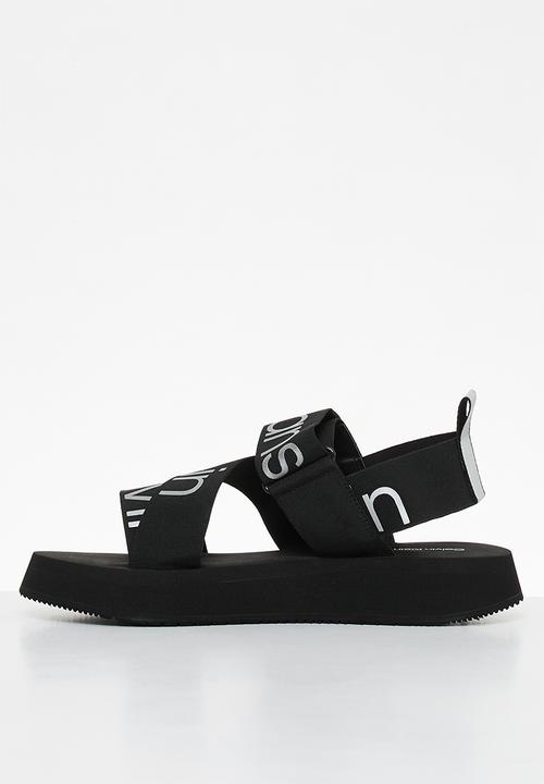 Calvin Klein - Prefersato sandal webb - black/reflective silver