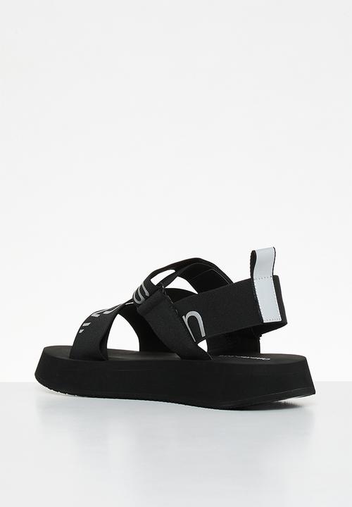 Calvin Klein - Prefersato sandal webb - black/reflective silver