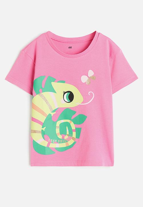 H&M - Printed T-shirt - pink