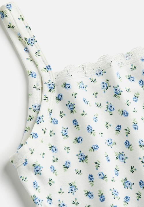 H&M - Strappy top - white/floral