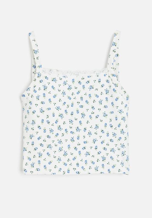 H&M - Strappy top - white/floral