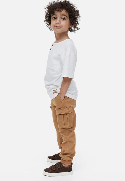 H&M - Slim fit cargo joggers - beige