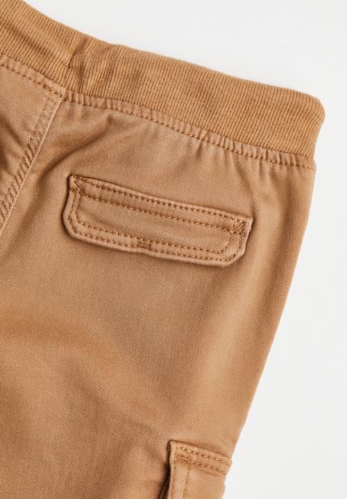H&M - Slim fit cargo joggers - beige