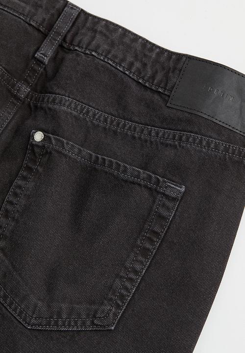 H&M - Low waist denim skirt - black