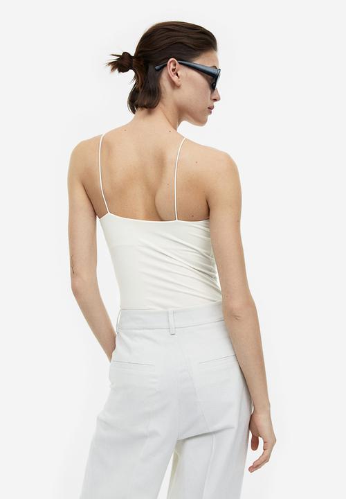 H&M - Jersey thong body - white