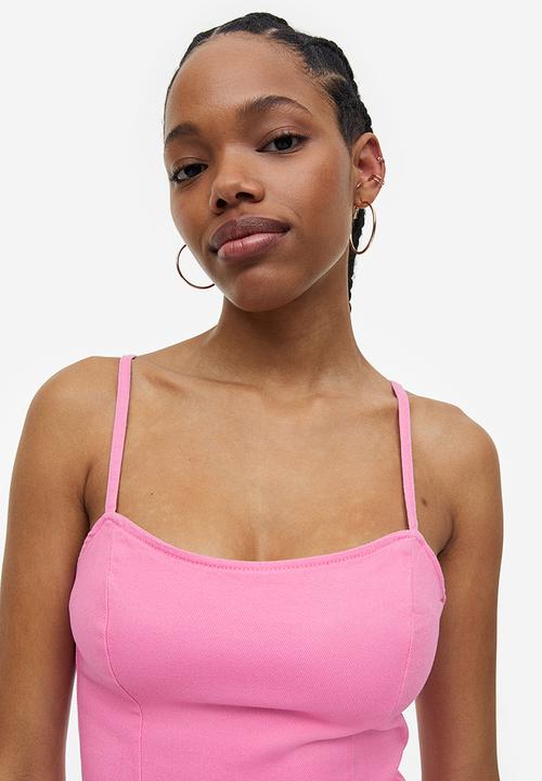 H&M - Denim bodycon dress - pink