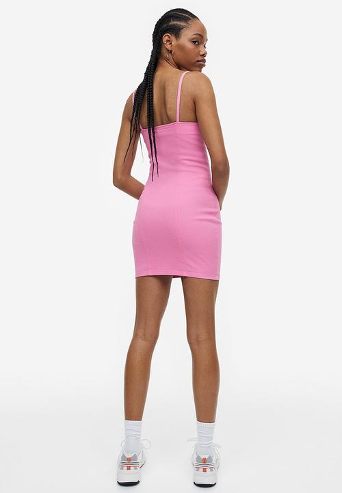 H&M - Denim bodycon dress - pink