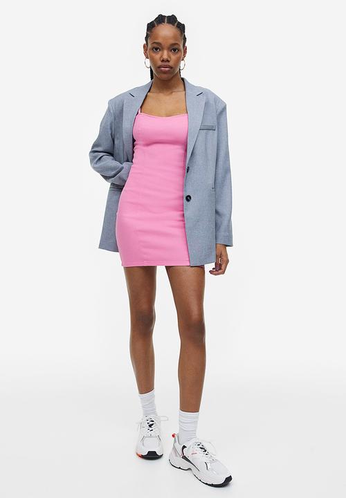 H&M - Denim bodycon dress - pink