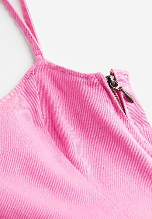 H&M - Denim bodycon dress - pink