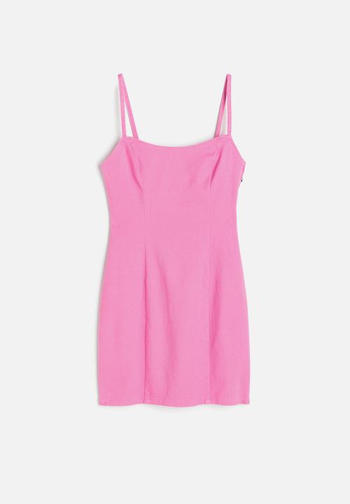 H&M - Denim bodycon dress - pink