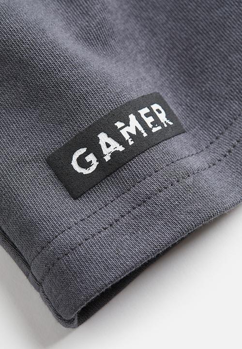 H&M - Printed sweatshorts - dark grey