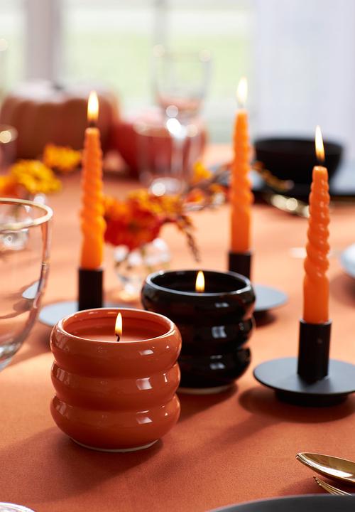 H&M - Scented candle in a stoneware holder - black calming bergamot