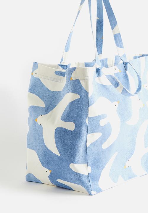 H&M - Patterned beach bag - blue