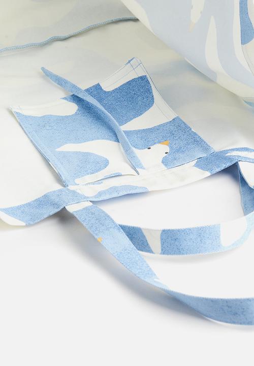H&M - Patterned beach bag - blue