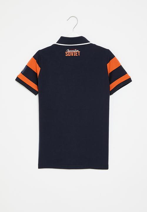 SOVIET - Short sleeve fashion golfer - navy