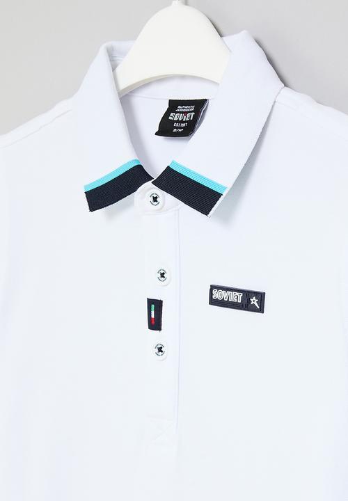 SOVIET - Boys pique golfer - white