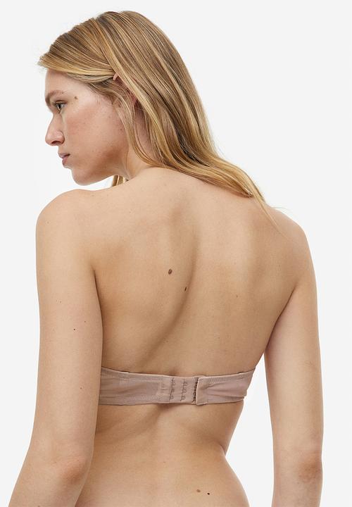 H&M - 2-Pack strapless bras - light beige & black