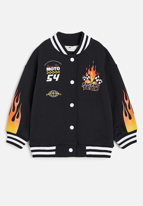 H&M - Oversized baseball jacket - black racing team