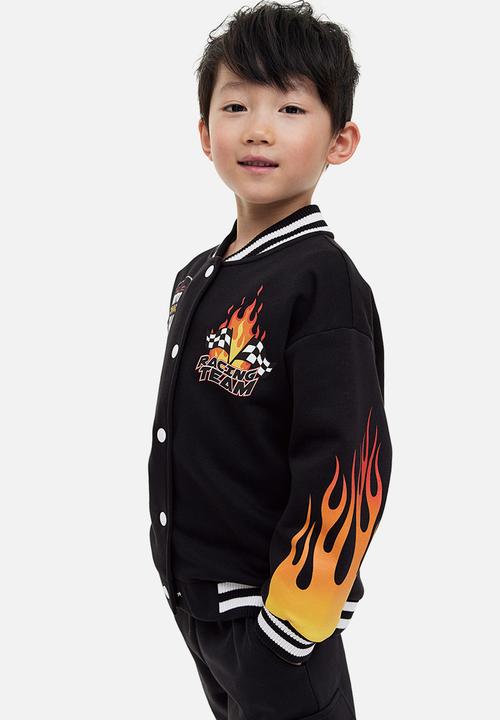 H&M - Oversized baseball jacket - black racing team