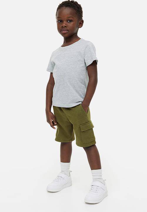 H&M - Cargo sweatshirt shorts - dark khaki green
