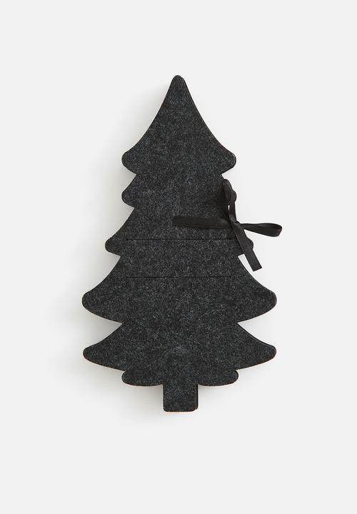 H&M - 4 Pack felt napkin holders - dark grey