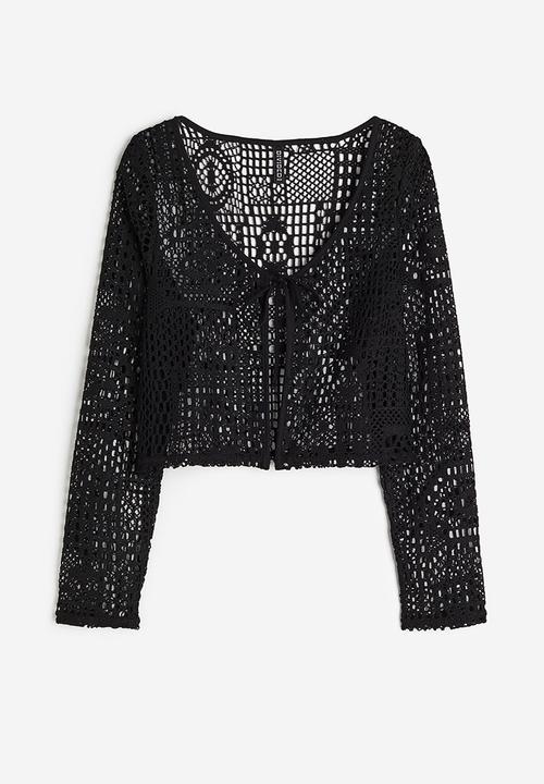 H&M - Tie-front cardigan - black