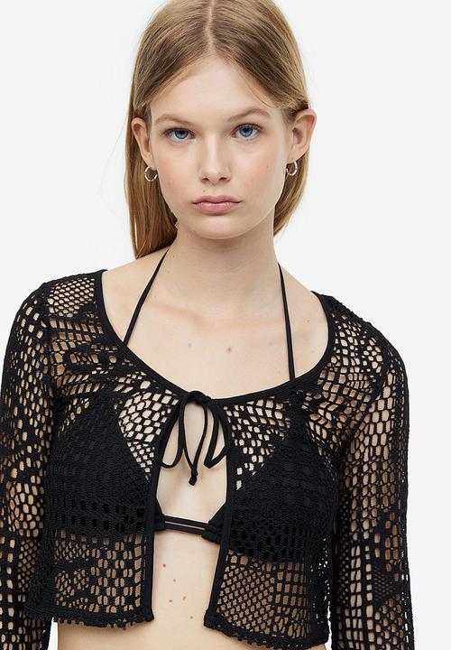 H&M - Tie-front cardigan - black
