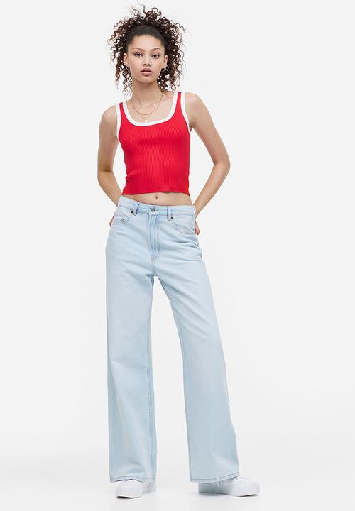 H&M - Rib-knit vest top - bright red