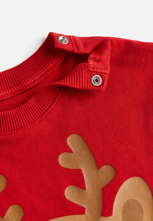 H&M - Printed t-shirt - red reindeer