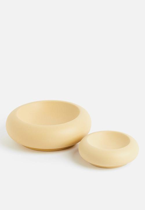 H&M - Decorative stoneware bowl - beige