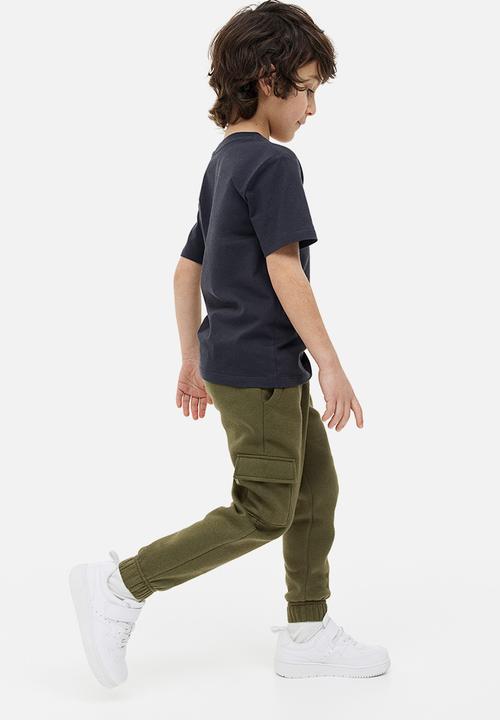 H&M - Cargo joggers - dark khaki green 