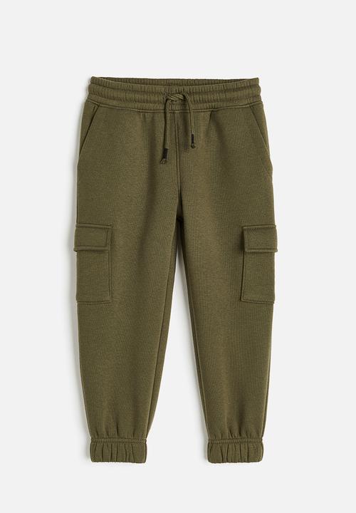 H&M - Cargo joggers - dark khaki green 