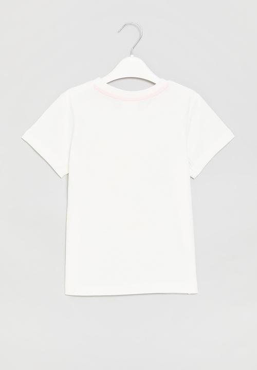 Pop Candy - Printed tee - pink & white
