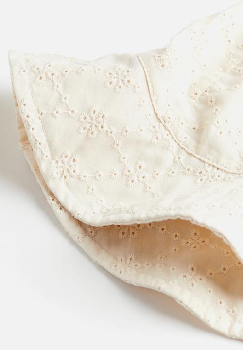 H&M - Broderie anglaise sun hat - cream 