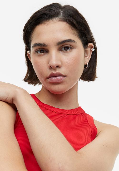 H&M - Cropped vest top - red