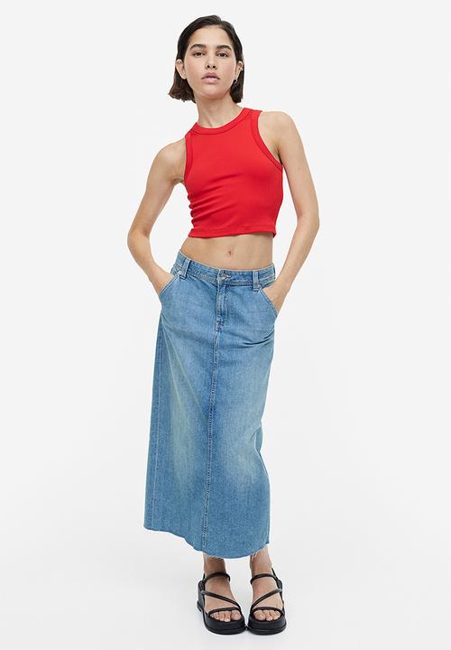 H&M - Cropped vest top - red